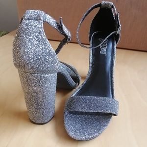 2/$50 Silver sparkly heels